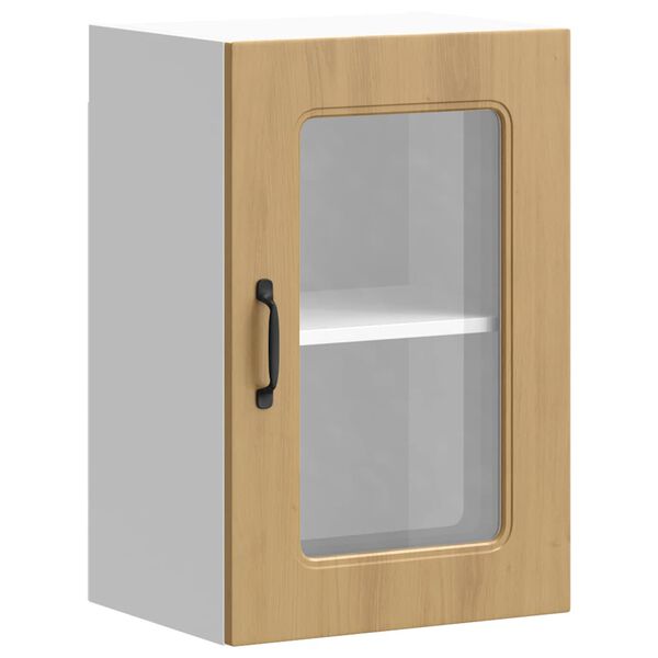 vidaXL Arm&aacute;rio de parede cozinha porta vidro Kalmar carvalho artesanal