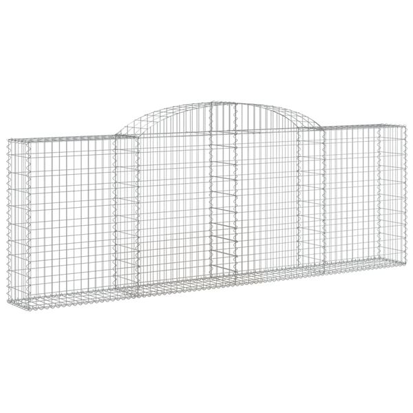 vidaXL Cestos gabi&atilde;o arqueados 5pcs 300x30x100/120cm ferro galvanizado
