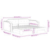 vidaXL Sof&aacute;-cama com gavet&atilde;o 80x200 cm tecido cor creme