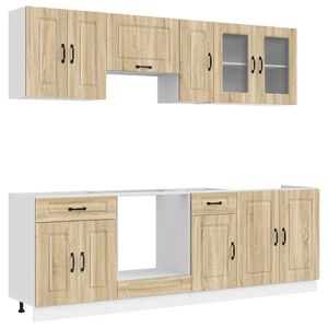 vidaXL 8 pe&ccedil;as arm&aacute;rio de cozinha conjunto Kalmar sonoma carvalho