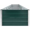 vidaXL Canteiro elevado de jardim aço galvanizado 600x80x45 cm verde