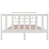 vidaXL Estrutura de cama 140x190 cm madeira de pinho maciça branco