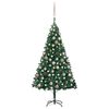 vidaXL &Aacute;rvore Natal artificial pr&eacute;-iluminada c/ bolas 180 cm PVC verde