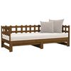 vidaXL Estrutura sof&aacute;-cama de puxar 2x(90x190)cm pinho maci&ccedil;o castanho