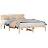 vidaXL Estrutura da Cama com cabeceira Natural 160 x 200 cm