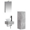 vidaXL Conjunto de Arm&aacute;rios para Banheiro 4 pcs Cinzento Cimento