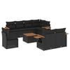 vidaXL Patio Sofa Set 9 lugar Black