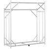 vidaXL Rack de lenha tampa de chuva 100,5x40,5x110,5cm a&ccedil;o galvanizado