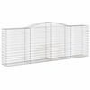 vidaXL Cesto gabi&atilde;o arqueado 400x50x140/160 cm ferro galvanizado