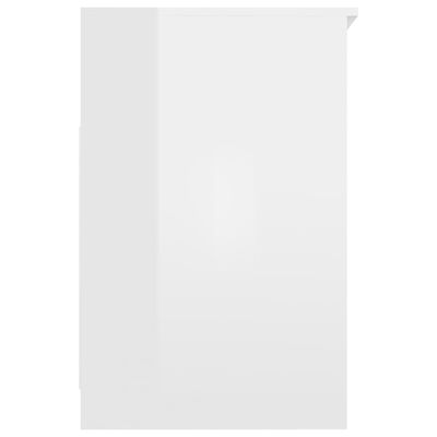 vidaXL Secretária 140x50x76 cm contraplacado branco brilhante