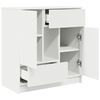 vidaXL Aparador c/ gavetas e portas 70,5x34x74,5 cm branco