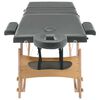 vidaXL Mesa massagens c/ 3 zonas estrutura madeira 186x68cm antracite