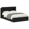 vidaXL Estrutura de Cama com Armazenamento e Cabeceira Preto