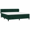 vidaXL Cama com molas/colch&atilde;o 180x200 cm veludo verde-escuro