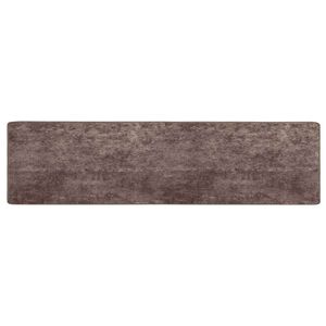 vidaXL Passadeira MARSA Cinzento 100 x 400 cm Poli&eacute;ster e PVC