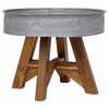 vidaXL Mesa de centro 60x45 cm mistura de madeira recicladas prateado