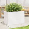 vidaXL Vaso/floreira de jardim 70x40x46 cm madeira pinho maci&ccedil;a branco