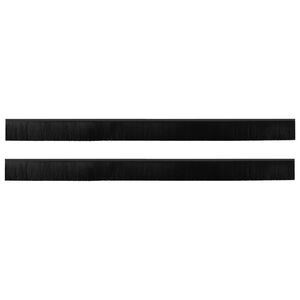 vidaXL Selos de Escovas para Porta Auto-adesivos 2 unid. Preto 100 cm