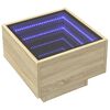 vidaXL Mesa de cabeceira c/ LED Infinity 40x40x30 cm carvalho sonoma