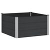 vidaXL Canteiro de jardim elevado Preto 100 x 100 x 54 cm