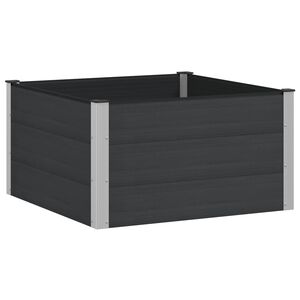 vidaXL Canteiro de jardim elevado Preto 100 x 100 x 54 cm