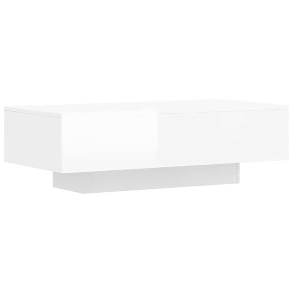 vidaXL Mesa centro 100x49,5x31cm derivados de madeira branco brilhante