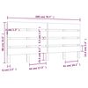 vidaXL Cabeceira de cama 200x3x80 cm pinho maci&ccedil;o