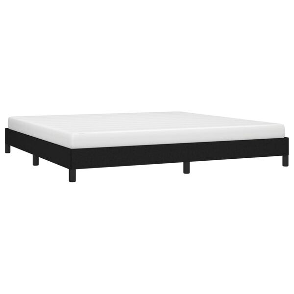 vidaXL Estrutura de cama sem colch&atilde;o 200x200 cm tecido preto