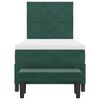 vidaXL Cama Box com colch&atilde;o Verde-escuro 90 x 200 cm Veludo