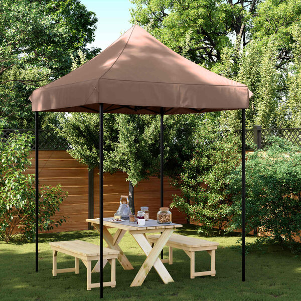 vidaXL Tenda de Festa Castanho 200 x 200 x 306 cm Tecido Oxford