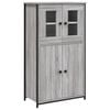 vidaXL Aparador alto 62x32x106,5 cm derivados de madeira cinza sonoma