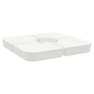 vidaXL 4 pcs conj. base para guarda-sol de suporte cruzado 100 kg PP