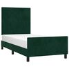 vidaXL Estrutura de cama sem colch&atilde;o 80x200 cm veludo verde-escuro
