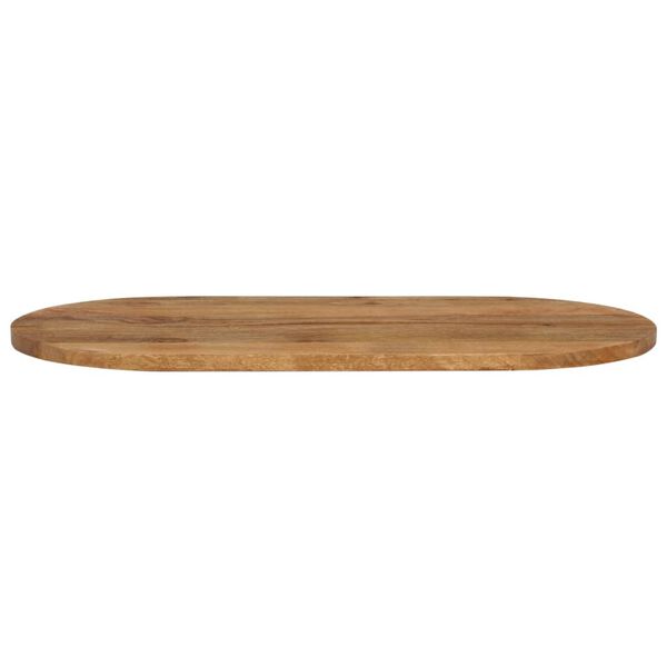 vidaXL Tampo de mesa oval 120x50x3,8 cm madeira de mangueira maciça