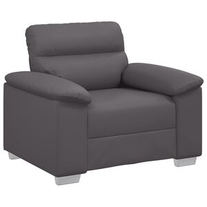 vidaXL Poltrona 100x81x84 cm couro artificial cinzento
