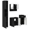 vidaXL Conjunto de M&oacute;veis para Banheiro 4 unid. Preto 61 x 35 x 64 cm