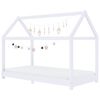 vidaXL Estrutura de cama para crian&ccedil;as 80x160 cm pinho maci&ccedil;o branco
