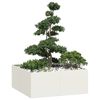 vidaXL Vaso floreira 100x100x40 cm a&ccedil;o branco