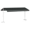 vidaXL Toldo livre 5 x 3 m Poli&eacute;ster Antracite