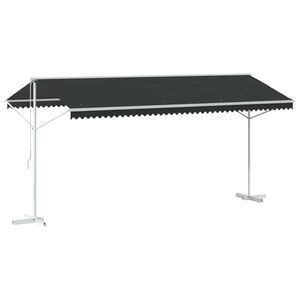 vidaXL Toldo livre 5 x 3 m Poli&eacute;ster Antracite