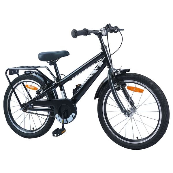 vidaXL Bicicleta Infantil 18 Polegadas para 5-7 anos Preto