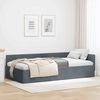 vidaXL Estrutura de Cama de Canto Cinza Escuro 80 cm x 200 cm Veludo