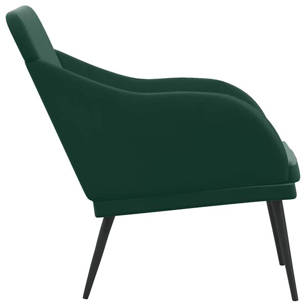 vidaXL Banco 110x76x80 cm veludo verde-escuro