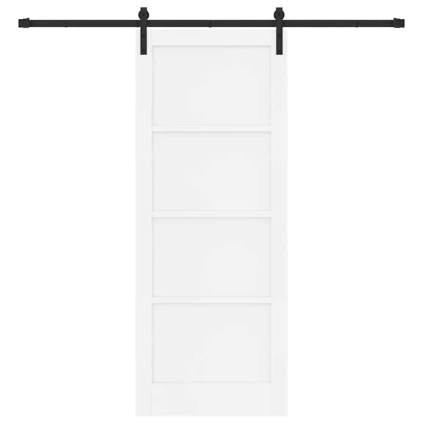 vidaXL Porta Deslizante Branco 83 x 211 cm Madeira de Pinheiro S&oacute;lida