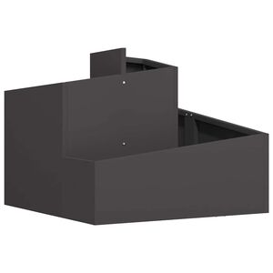 vidaXL Vaso de Jardim Preto 60 x 60 x 50 cm A&ccedil;o laminado a frio