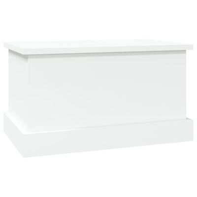 vidaXL Caixa de arrumação 50x30x28 cm deriv. madeira branco brilhante