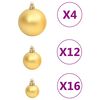 vidaXL 111 pcs conjunto de enfeites de Natal poliestireno dourado