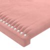 vidaXL Cabeceira de cama c/ abas veludo 147x23x118/128 cm rosa