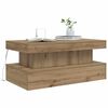 vidaXL Mesa de centro com luzes LED 90x50x40 cm carvalho artisiano