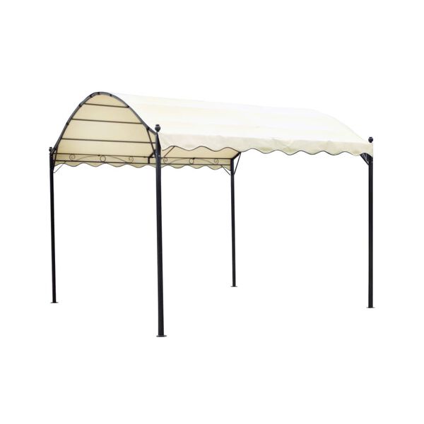 vidaXL Gazebo tecido branco nata